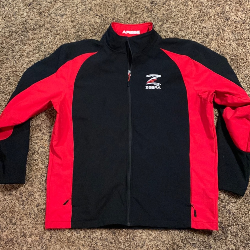 Jacket coat size 2XL black and red